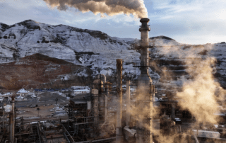 Overhead shot of Oil Processing Facility in Salt Lake City