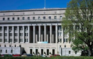 Front facade of the US Department of the Interior
